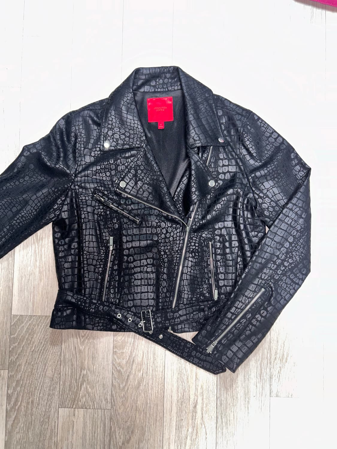 뱀피 라이더자켓 아우터 상품이미지5