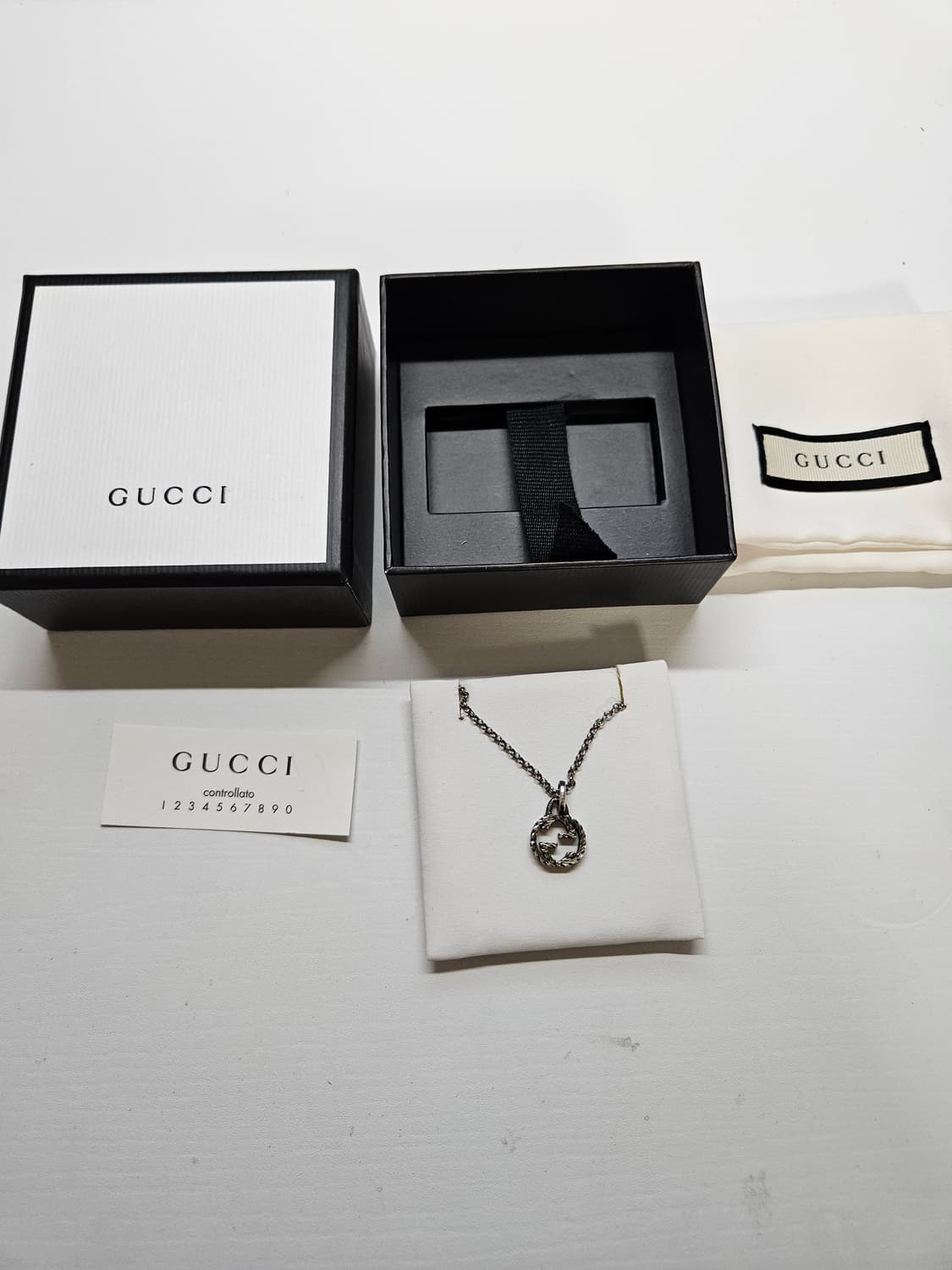 구찌 인터로킹 gg 목걸이 정품 상품이미지1