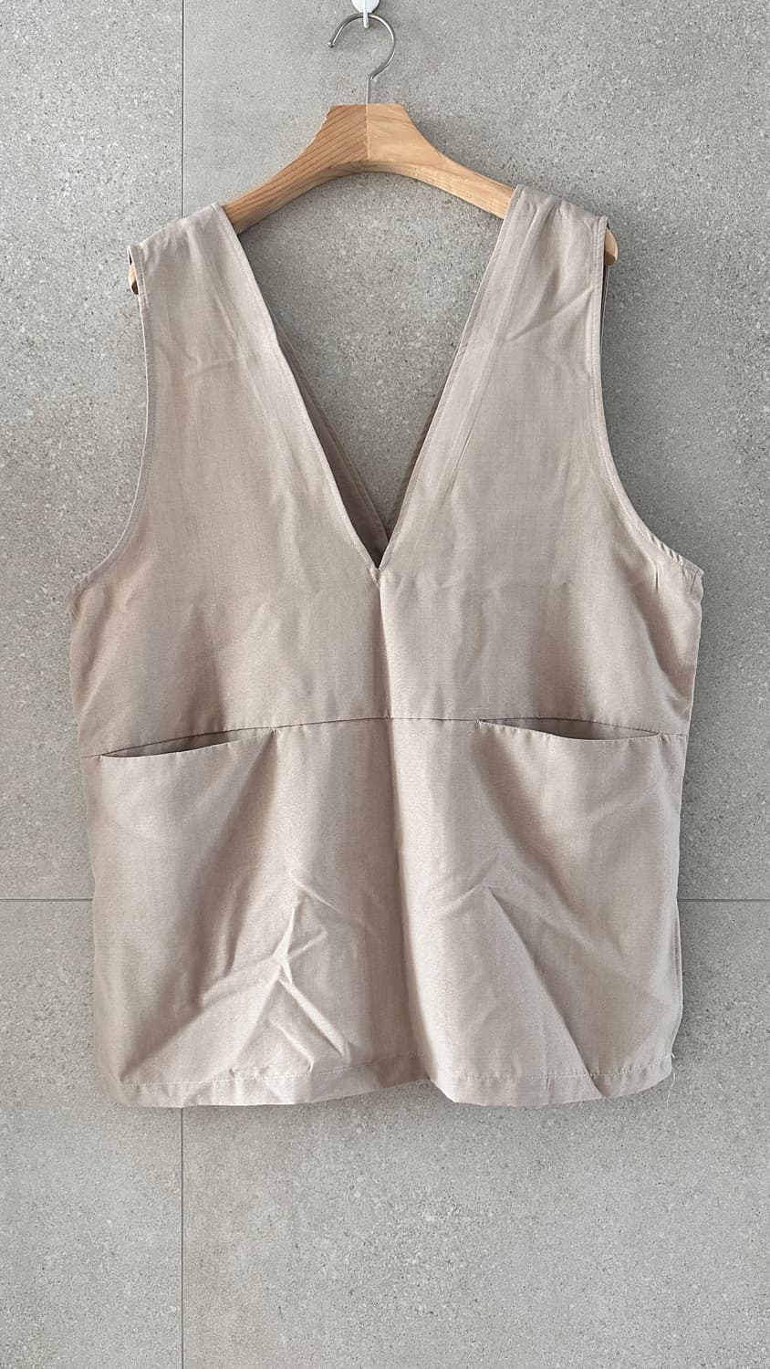 일본 앞치마 베이지 기본 숏 상품이미지1