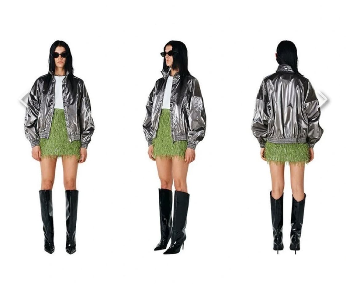 YCH ZIP-FRONT BOMBER JACKET (SILVER) 상품이미지2