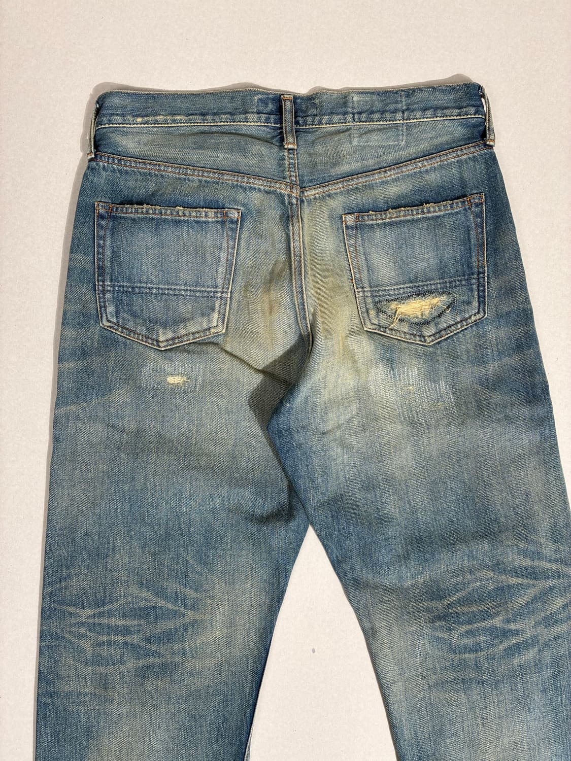 FDMTL 펀더멘탈 클래식 핏 셀비지 디스트로이드 누빔 데님 상품이미지6