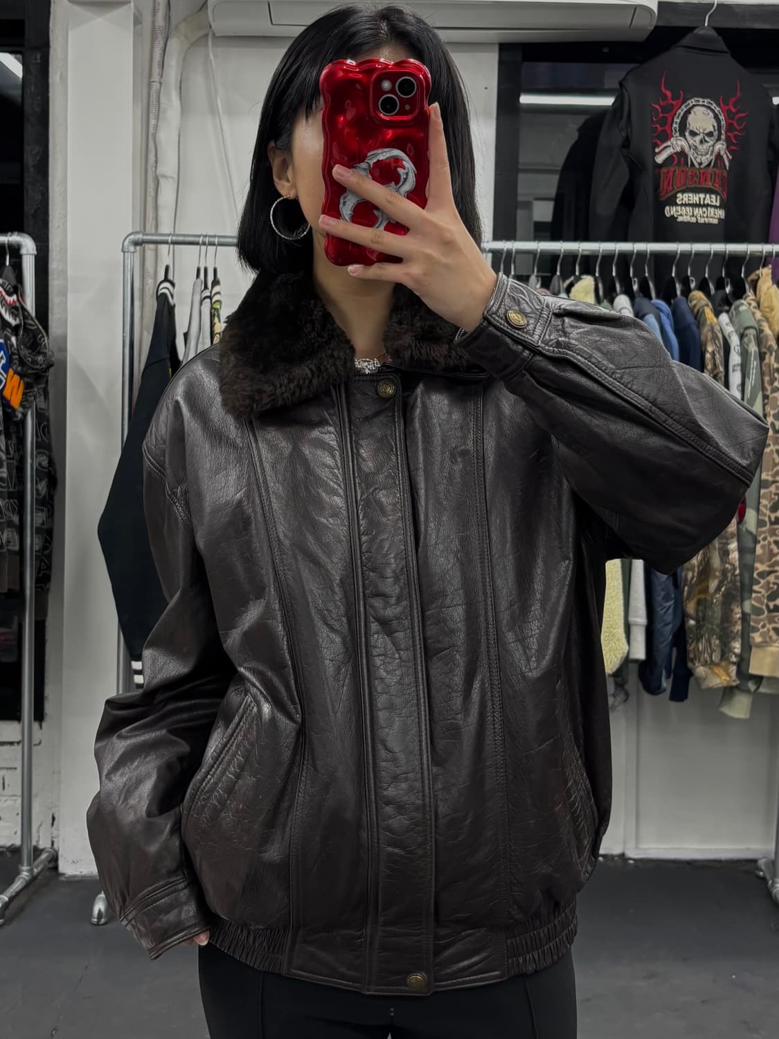 VTG 소가죽 퍼넥 가죽자켓 상품이미지2