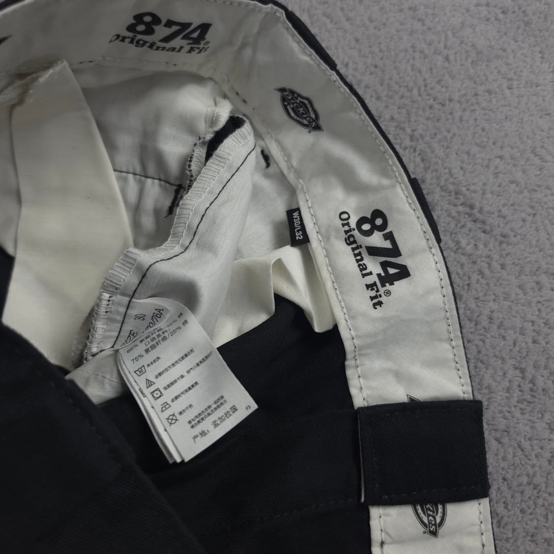 디키즈 874 USA 오리지널 블랙 치노 팬츠 블랙 (M)  상품이미지4