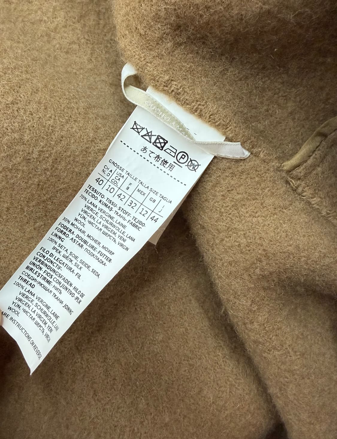 .IT44/ S 막스마라 앙고라 벨티드 롱슬리브 코트 상품이미지10