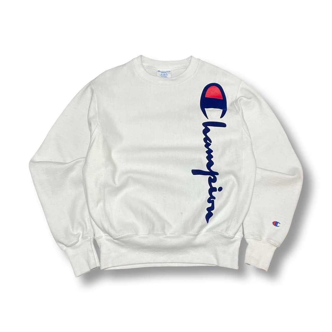 [S] 챔피온 리버스위브 빅로고 맨투맨 화이트 상품이미지1