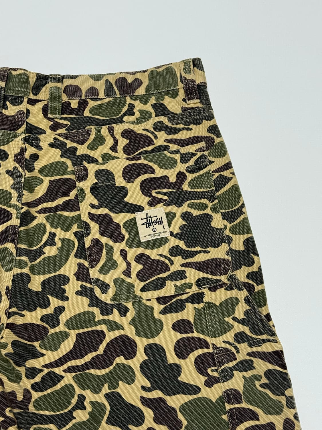 스투시 워크기어 더블니 캔버스  카모 팬츠 34 상품이미지3