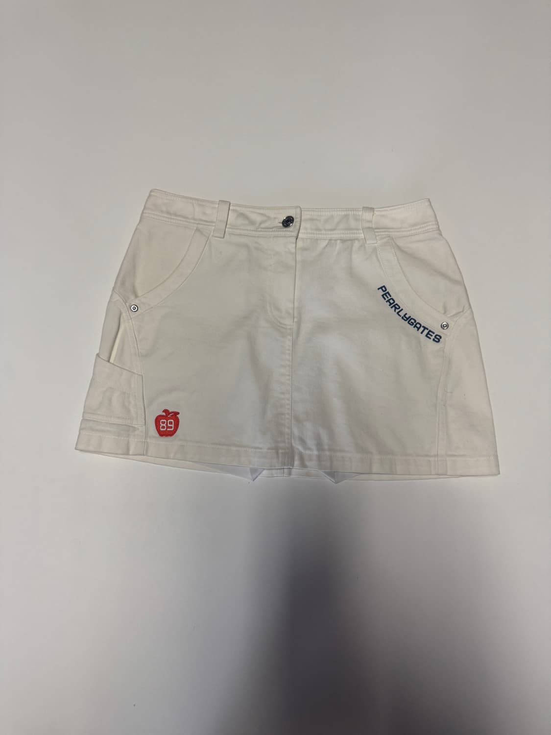 정품 여성 파리게이츠 골프 화이트 코튼 치마 바지 0 상품이미지1