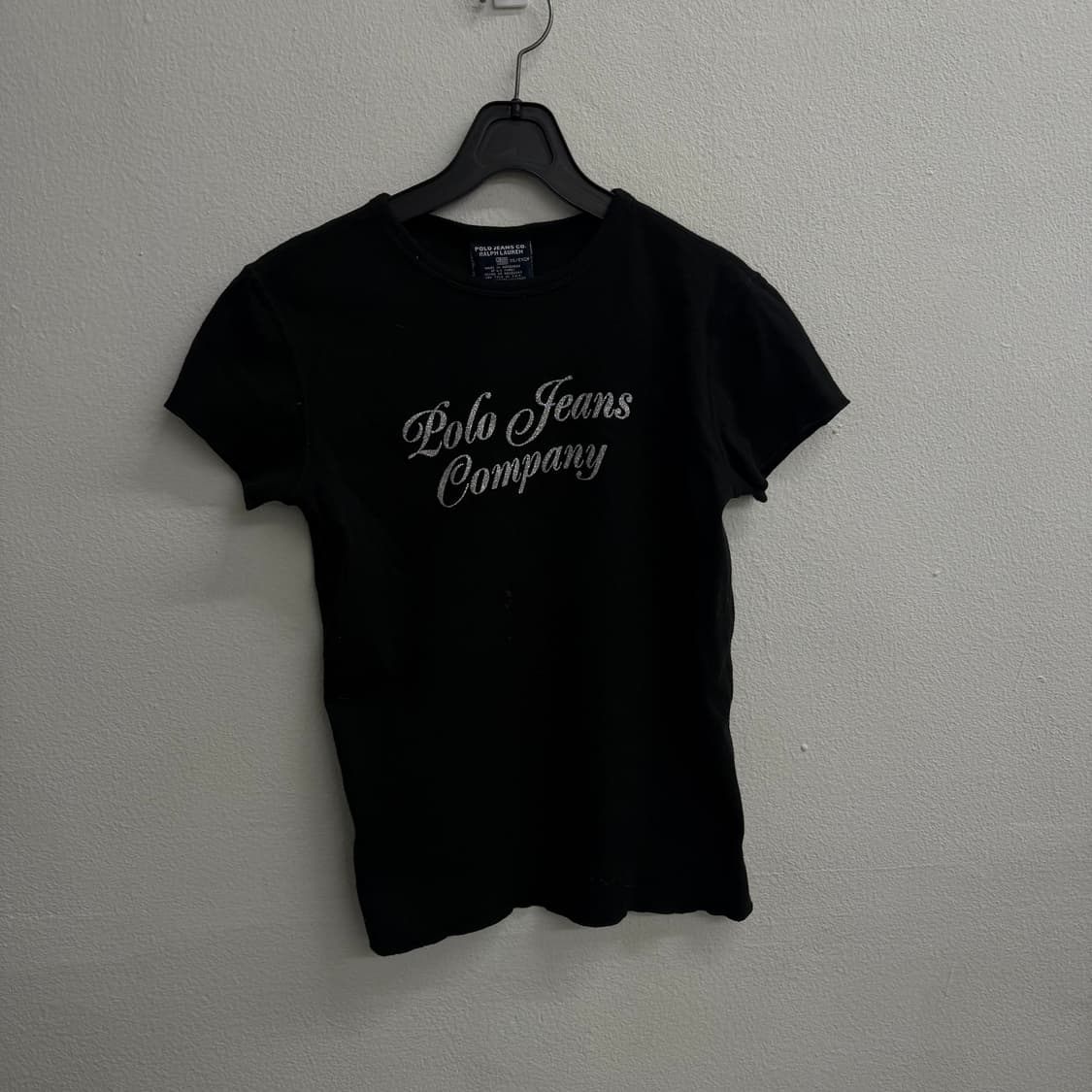 폴로진스 Y2K 컴퍼니 블랙 티셔츠 XS 상품이미지1