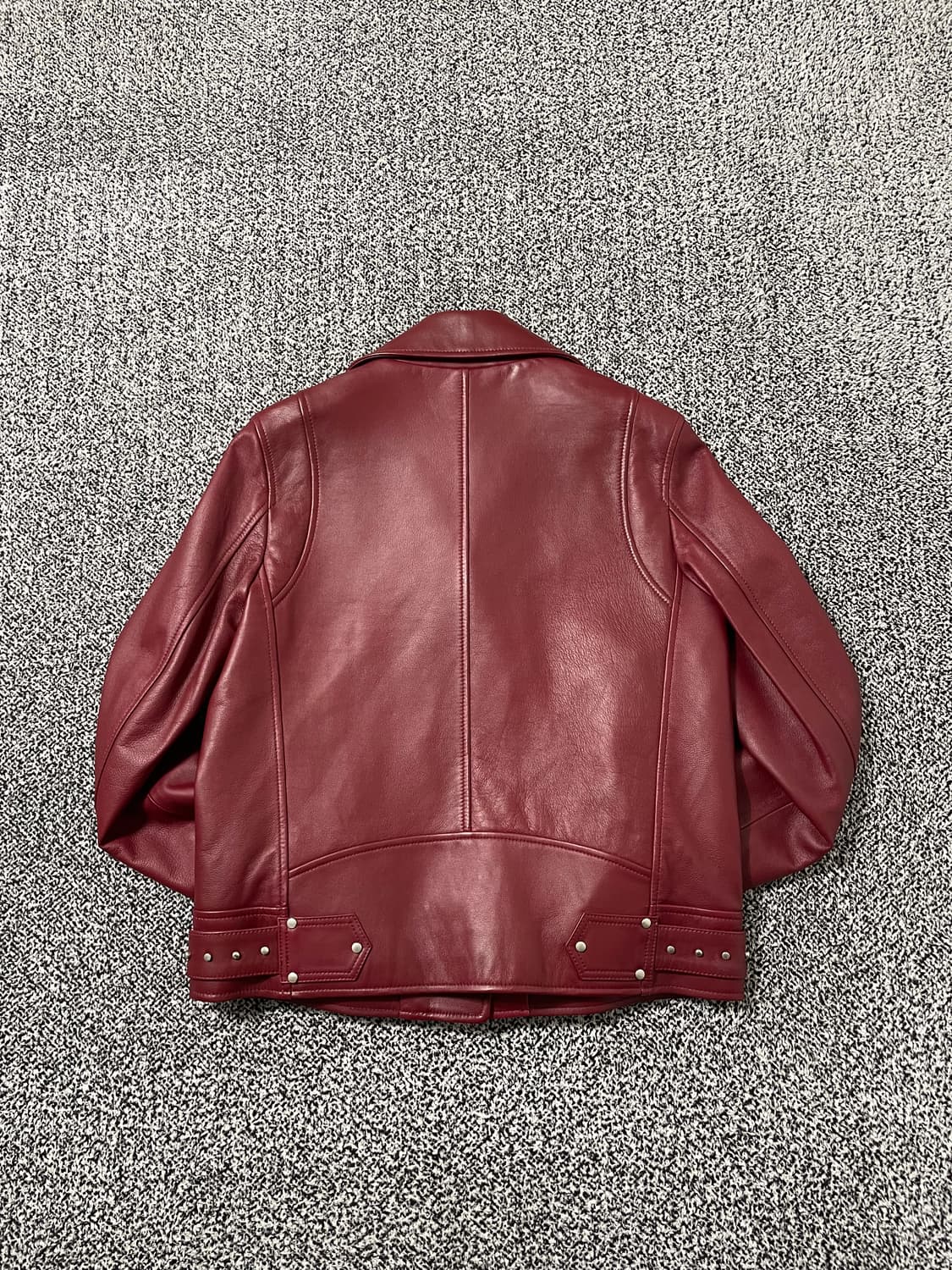 빈티지9. GGPX 양가죽 레드 레더 가죽자켓 안감 호피 상품이미지5