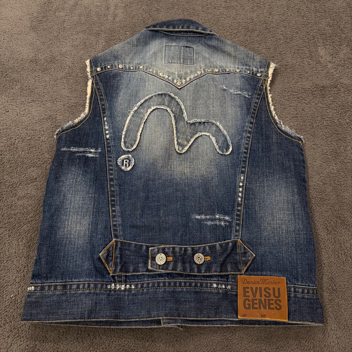 [정품/M] Evisu 에비수 빈티지 웨스턴 데님 조끼 베스트 자켓 상품이미지3