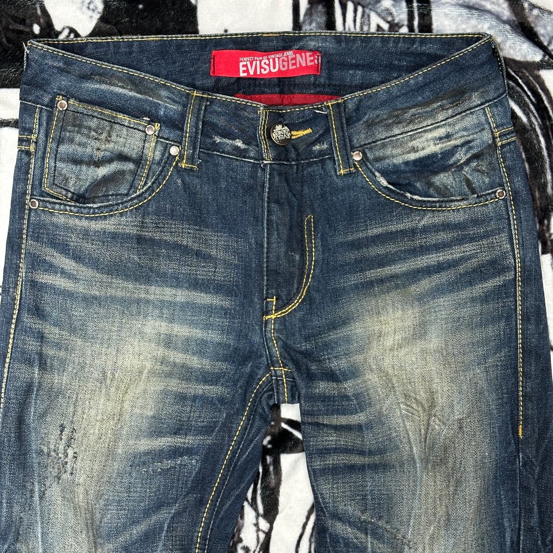 EVISU 에비수 워싱 시그니처 팬츠 상품이미지5