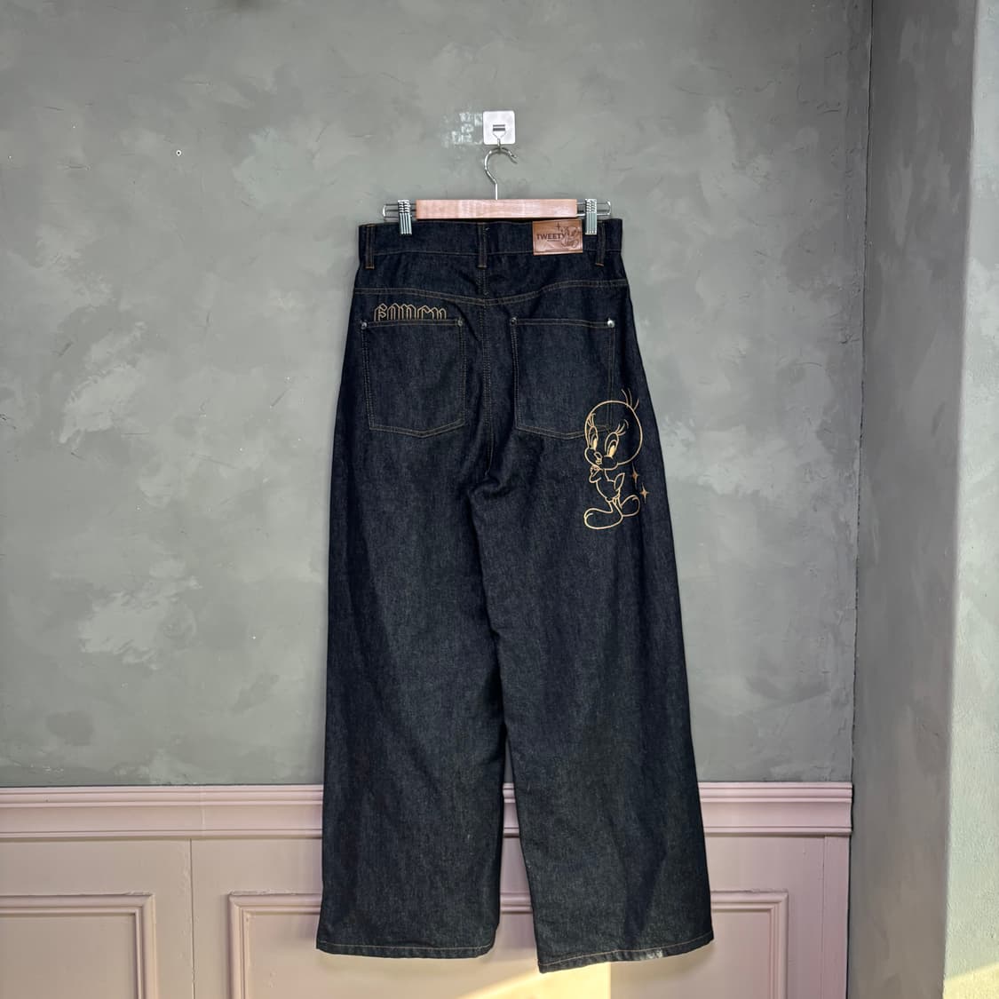 팬시클럽 트위티 오버 와이드 생지데님 팬츠 상품이미지4