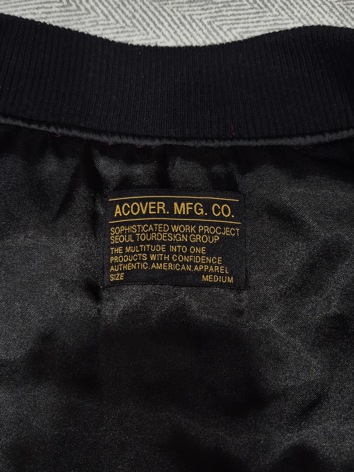 어커버 스카쟌 자수 점퍼 버건디 자켓남성 95사이즈 상품이미지6