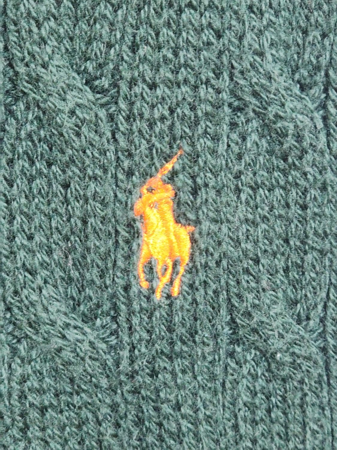 (L) 랄프로렌 폴로 꽈배기 니트조끼 녹색 케이블 베스트 피마코튼  상품이미지4