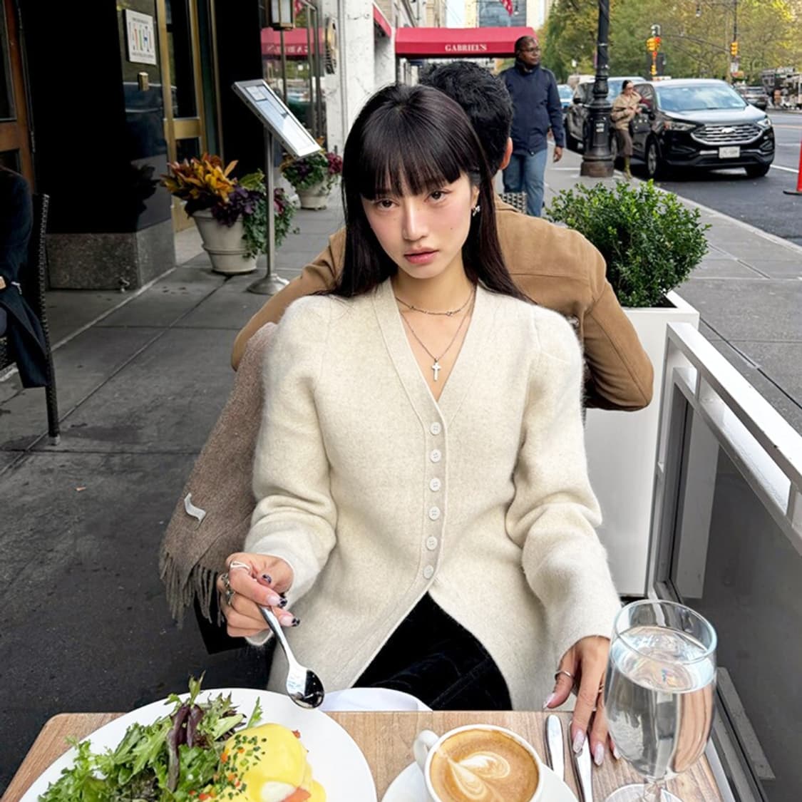 우이(OUIE) 울 라쿤 롱 벌룬 가디건 55-66 상품이미지1