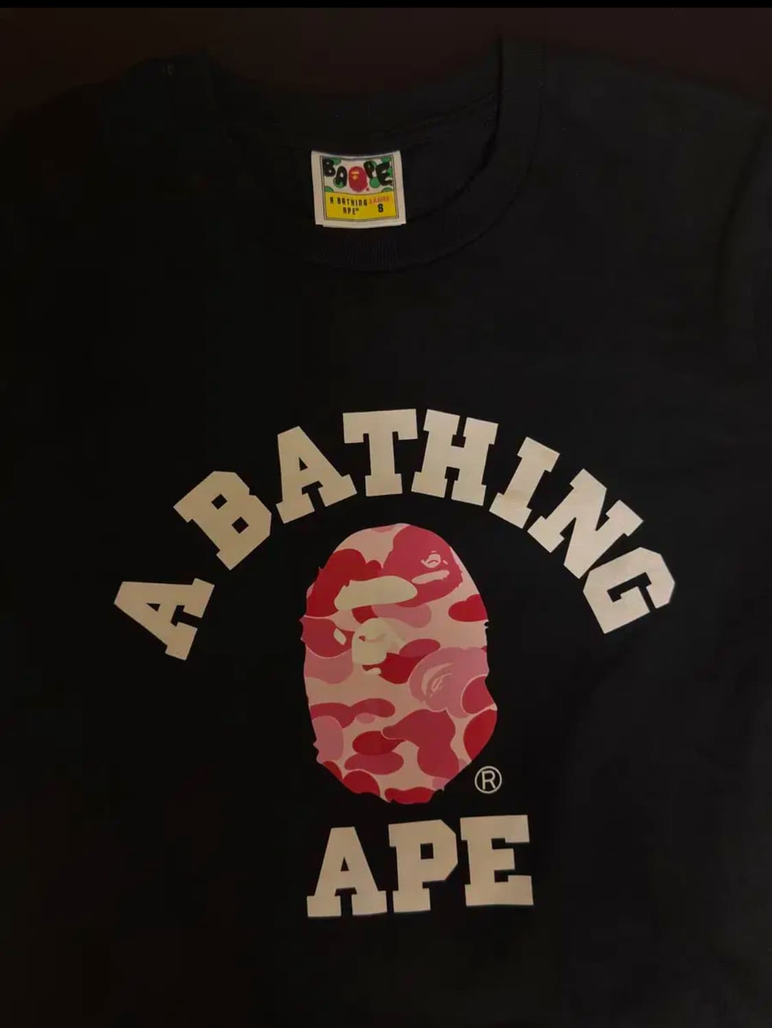베이프 ABC 카모컬리지 티셔츠 우먼 S사이즈 상품이미지1