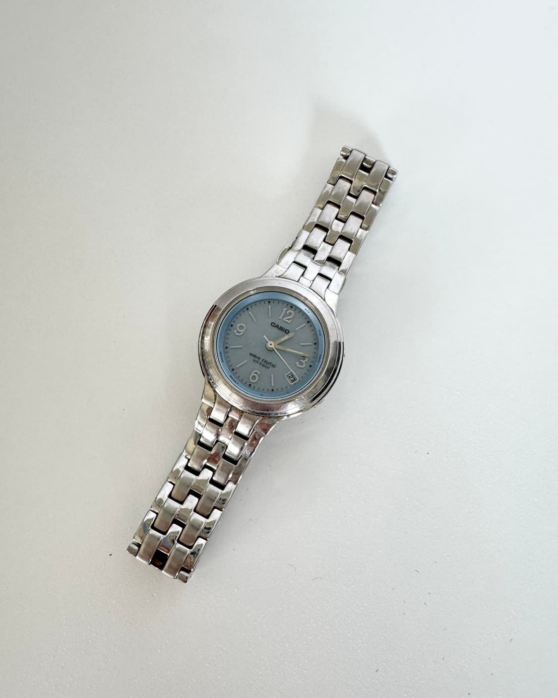 CASIO 카시오 웨이브 셉터 전파 수신 실버 메탈 워치 상품이미지2