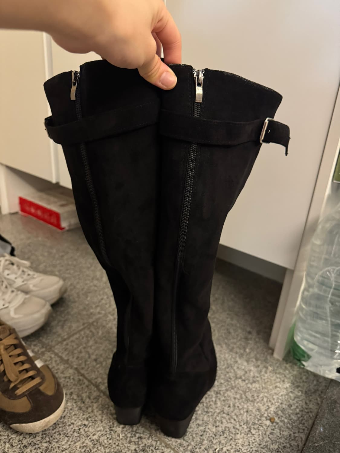 스웨이드 롱부츠 (블랙) 상품이미지3