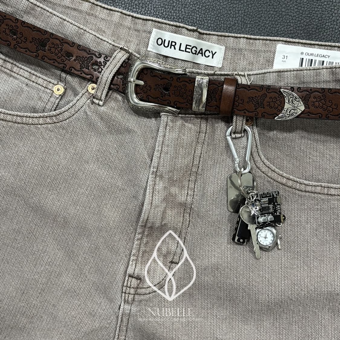 🌗 Ethnic embossed belt / 에스닉 음각 가죽 벨트 상품이미지3