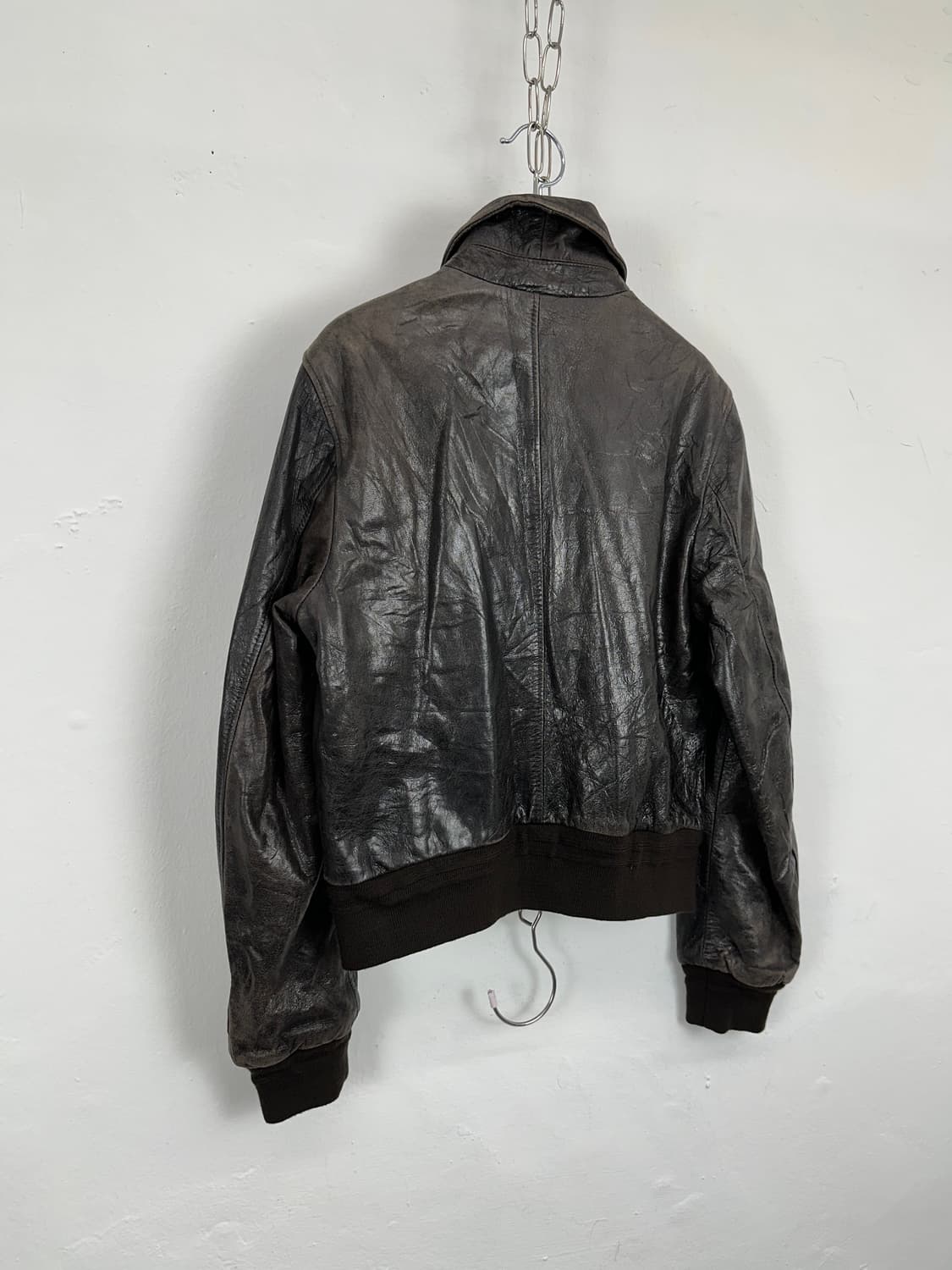 Calfskin Leather Bomber Jacket 상품이미지8