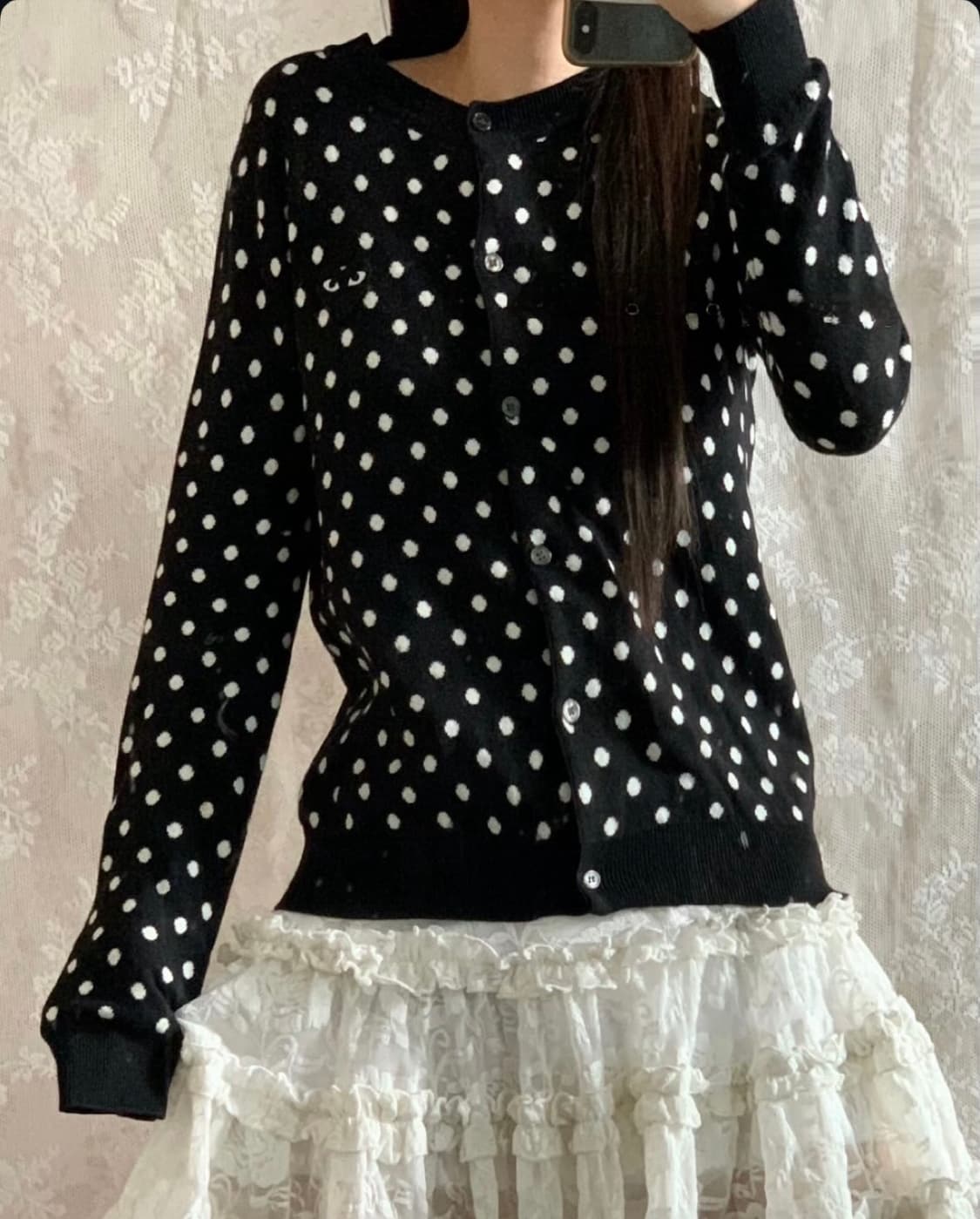 Commdes dot cardigan 꼼데가르송 도트 가디건 상품이미지1