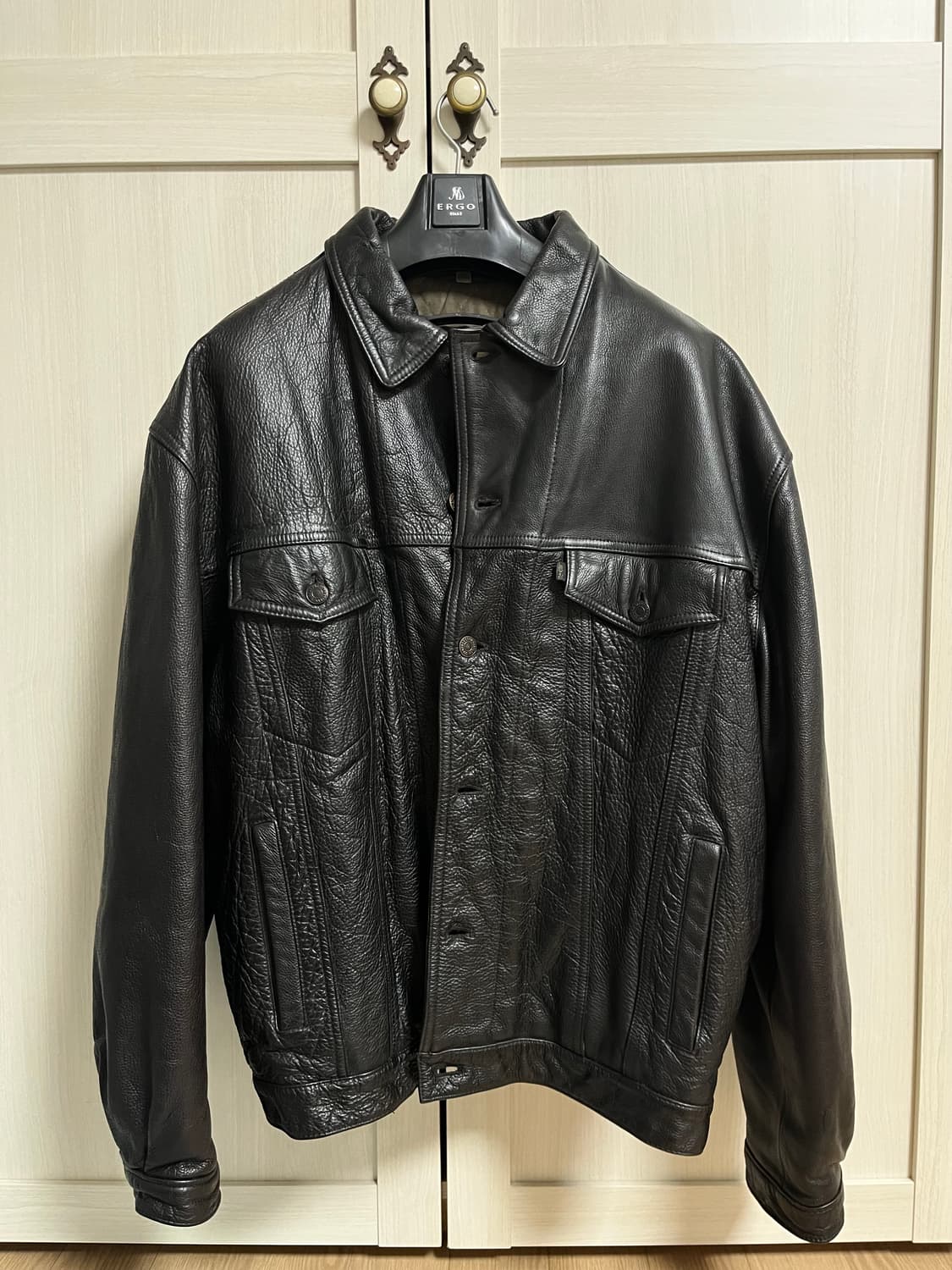 80s 리바이스 레더 트러커 (가죽 자켓) 상품이미지1