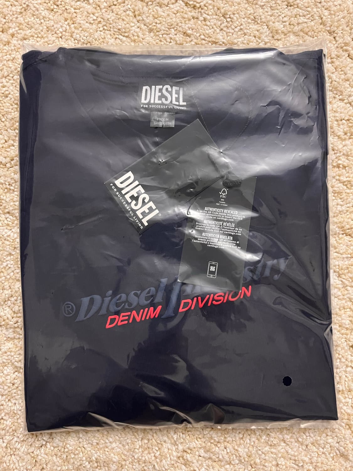 [새상품] 디젤 T-저스트 뉴 인더스트리 반팔 티셔츠 피코트 블루 M  상품이미지5