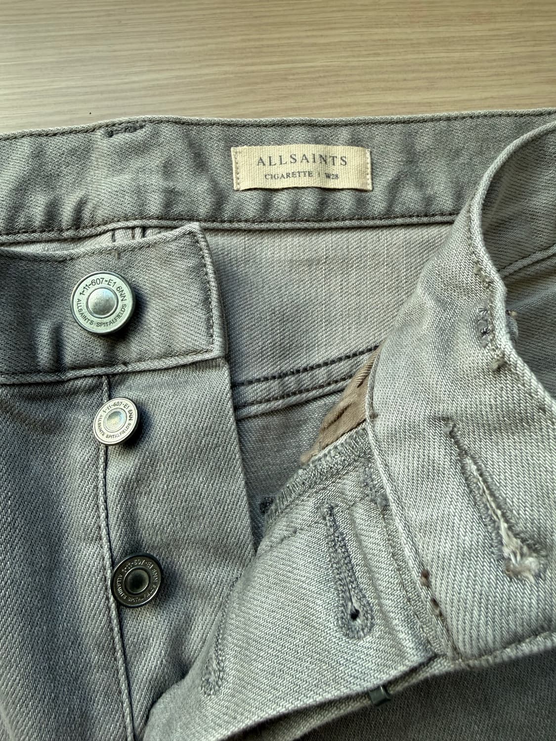 올세인츠 시가렛 그레이 위싱 데님 진 상품이미지3