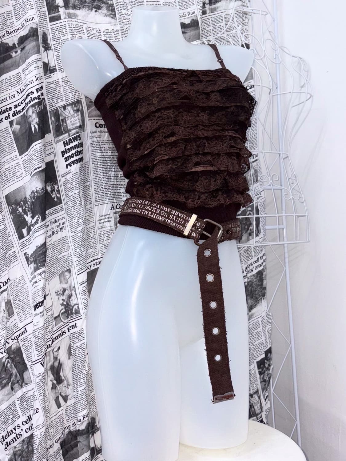 Fairy Brown lace top 상품이미지7