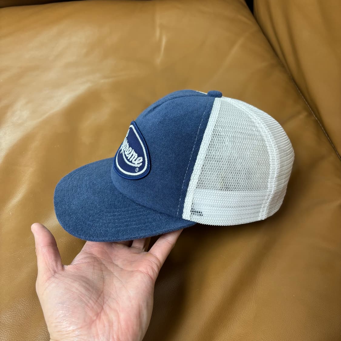 슈프림 5패널 볼캡 모자 테리 메쉬 백 블루 상품이미지4