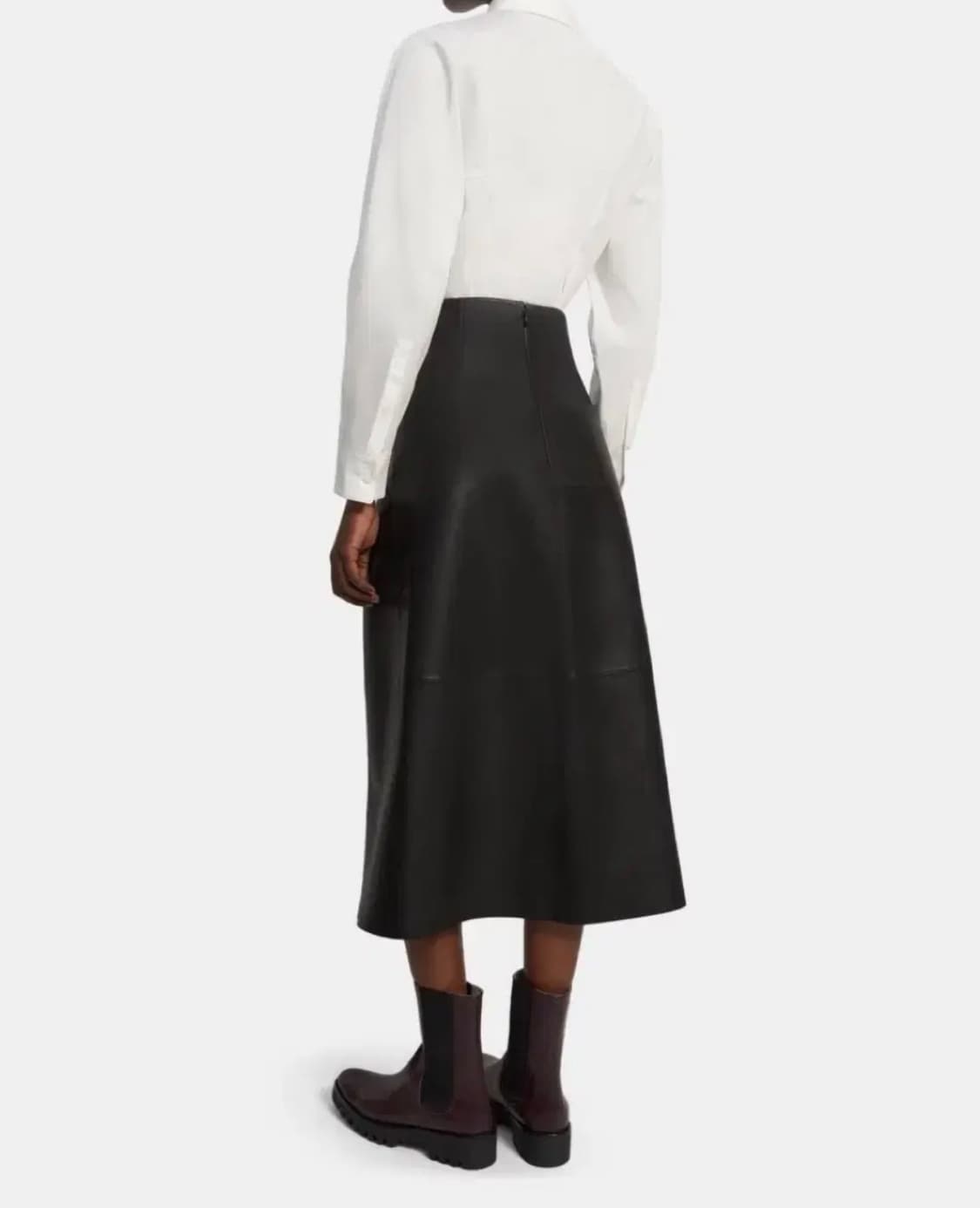 띠어리 블랙 레더 스커트 상품이미지2