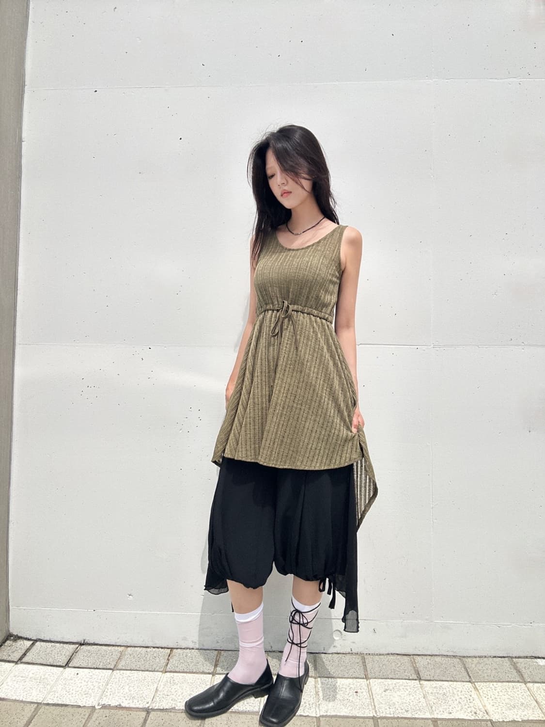 West string unbalanced sleeveless & ops  상품이미지2