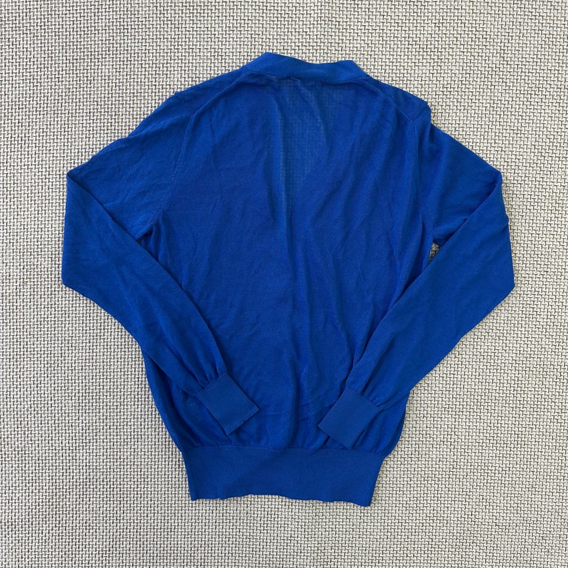 M 유니클로 파란색 브이넥 가디건 0423D 상품이미지4