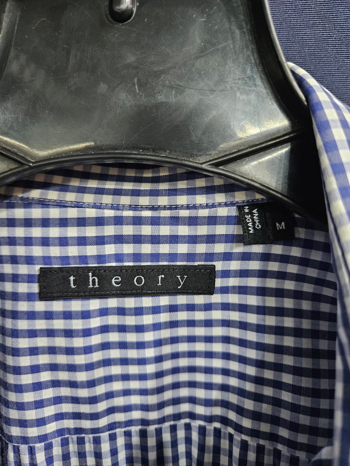 띠어리 체크 남성 100 긴팔셔츠  상품이미지3