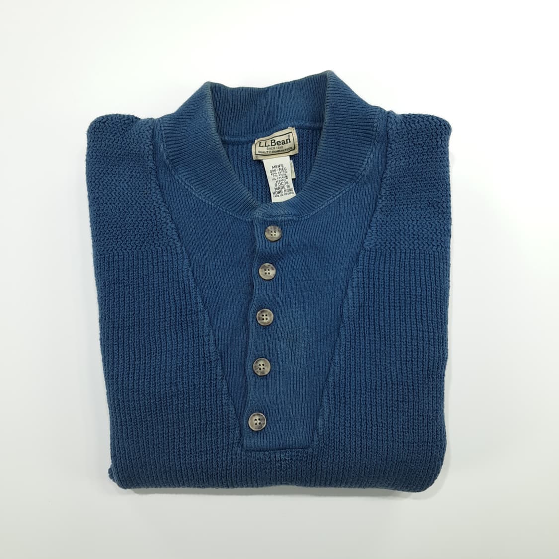 CN946 SM 엘엘빈 빈티지블루 코튼 하이넥 긴팔 니트 스웨터 상품이미지7