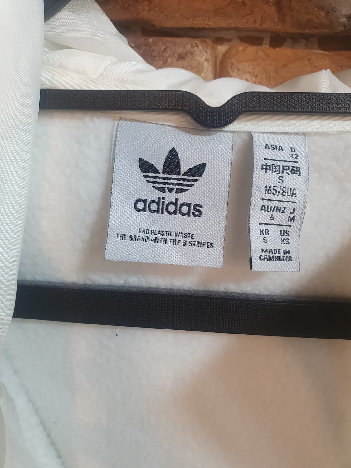 아디다스 뽀글이 후리스 자켓 아이보리  상품이미지8