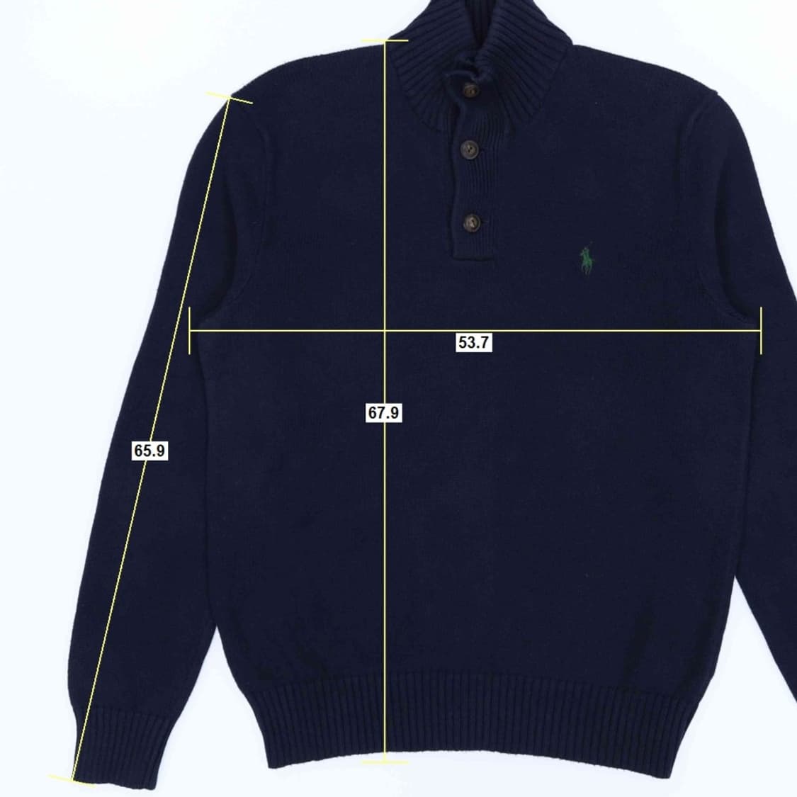 [M] 신형 폴로 랄프로렌 하프넥 숄카라 니트 스웨터 네이비 3853 상품이미지7