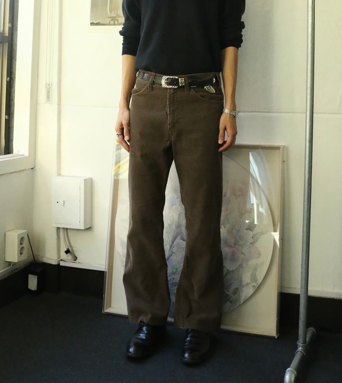 80s USA 리바이스 646 벨바텀 코듀로이 팬츠 상품이미지1