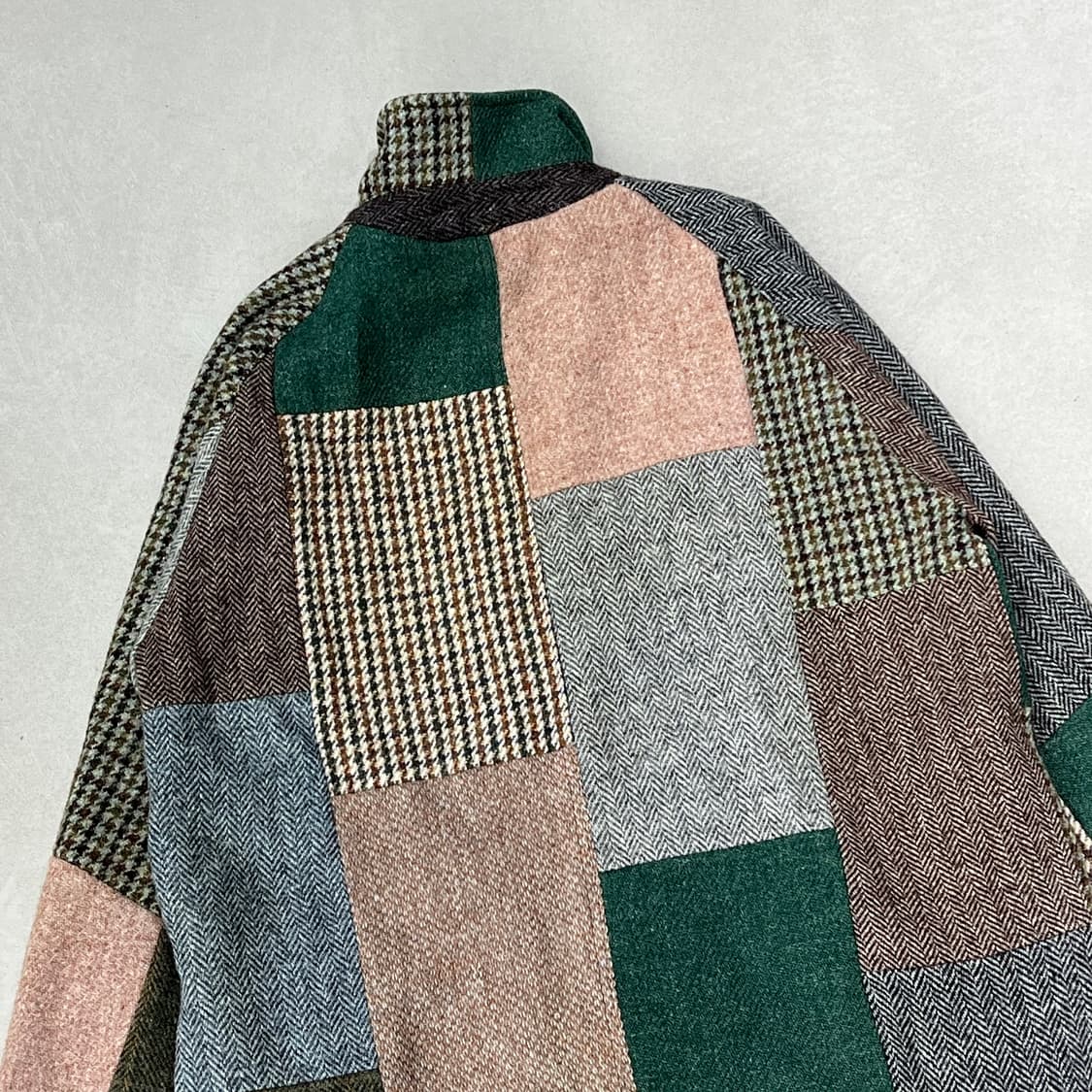 해리스트위드 멀티체크 울코트 s08891 상품이미지4