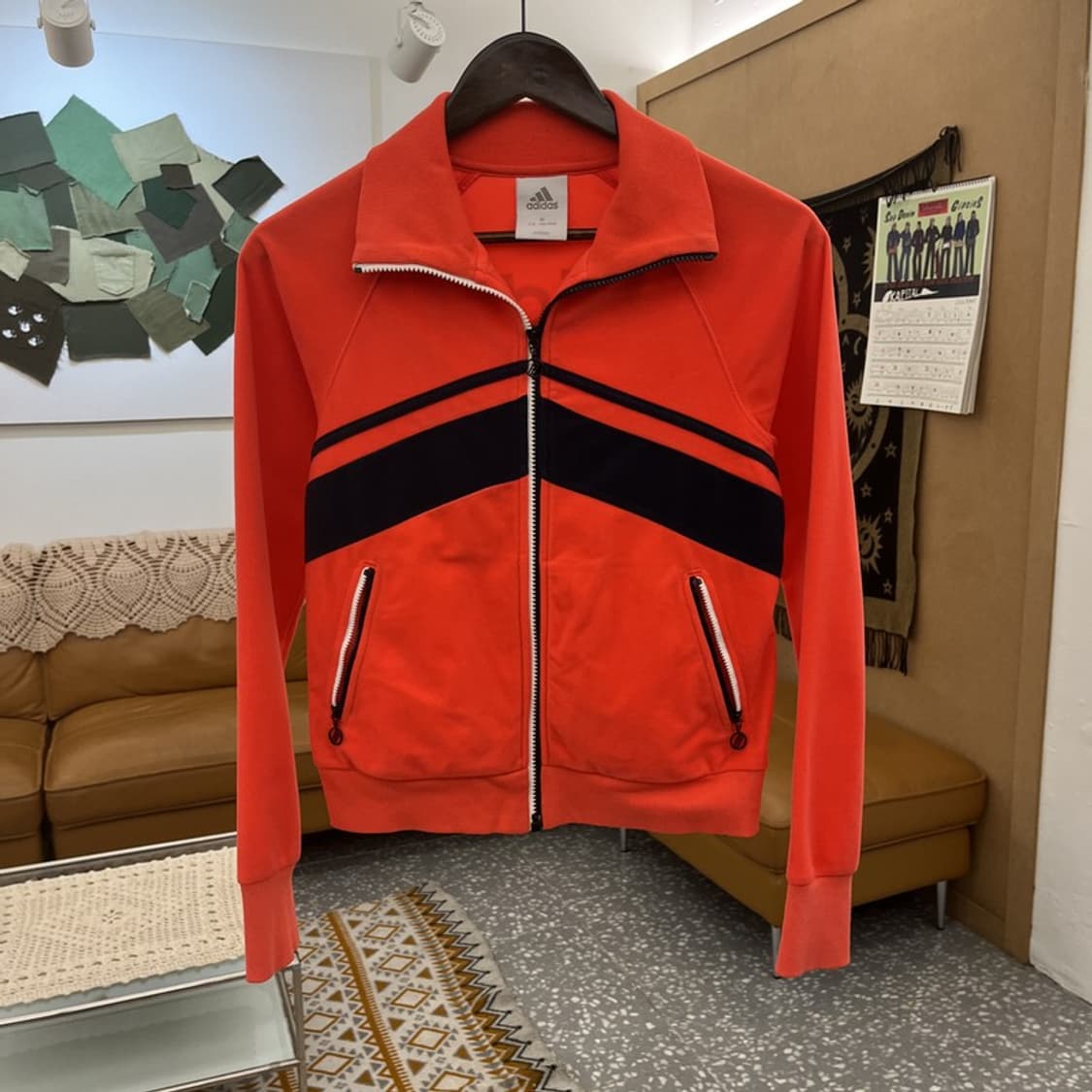 아디다스 희귀 레트로 키치 벨벳 레이싱 집업 M C10865 상품이미지3