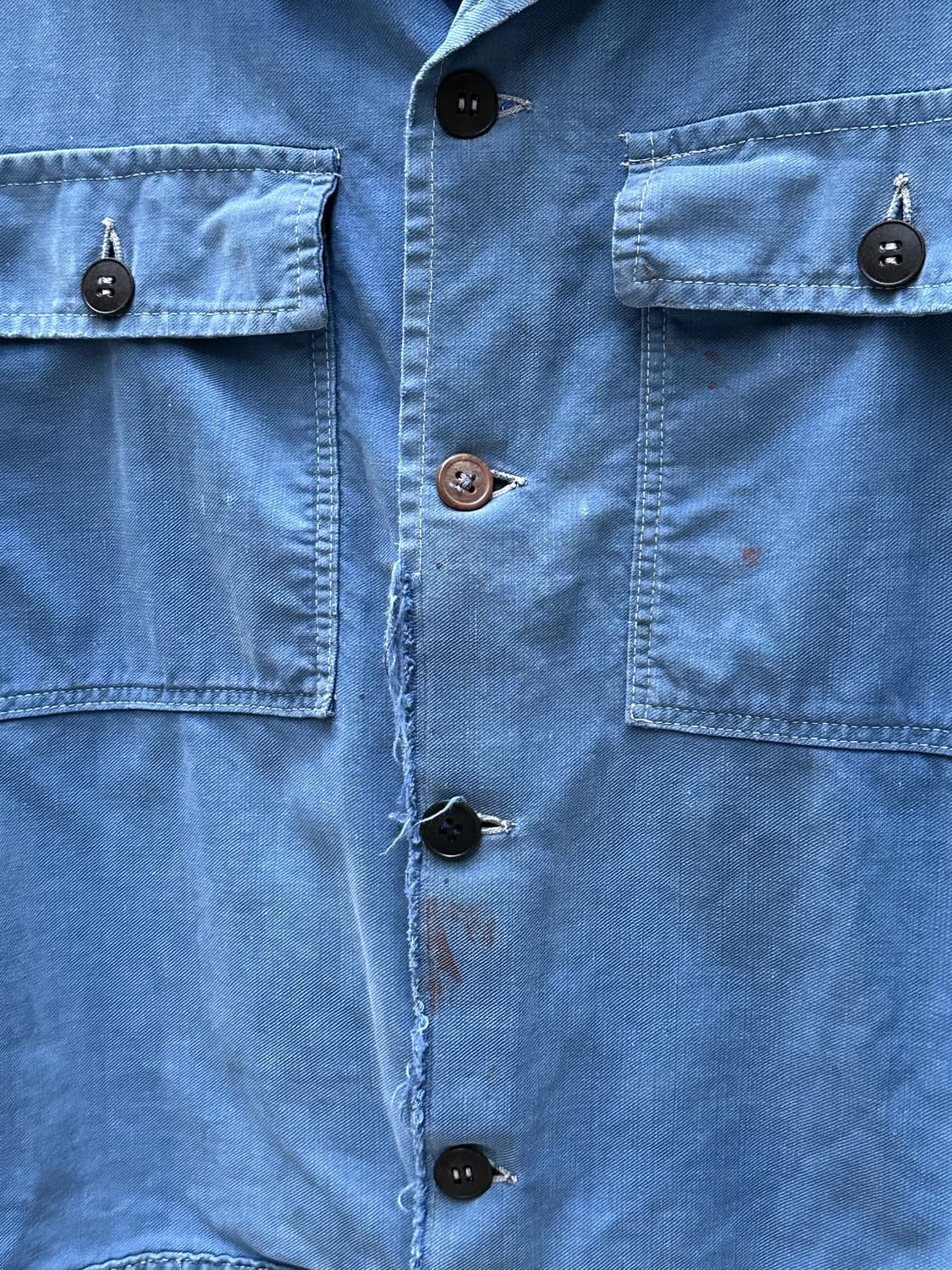 60's 프렌치 워크 자켓 크롭 하드에이징 자켓 상품이미지9