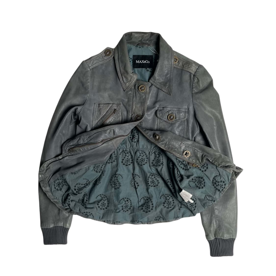 Max&co 그레이 양가죽 자켓 상품이미지6