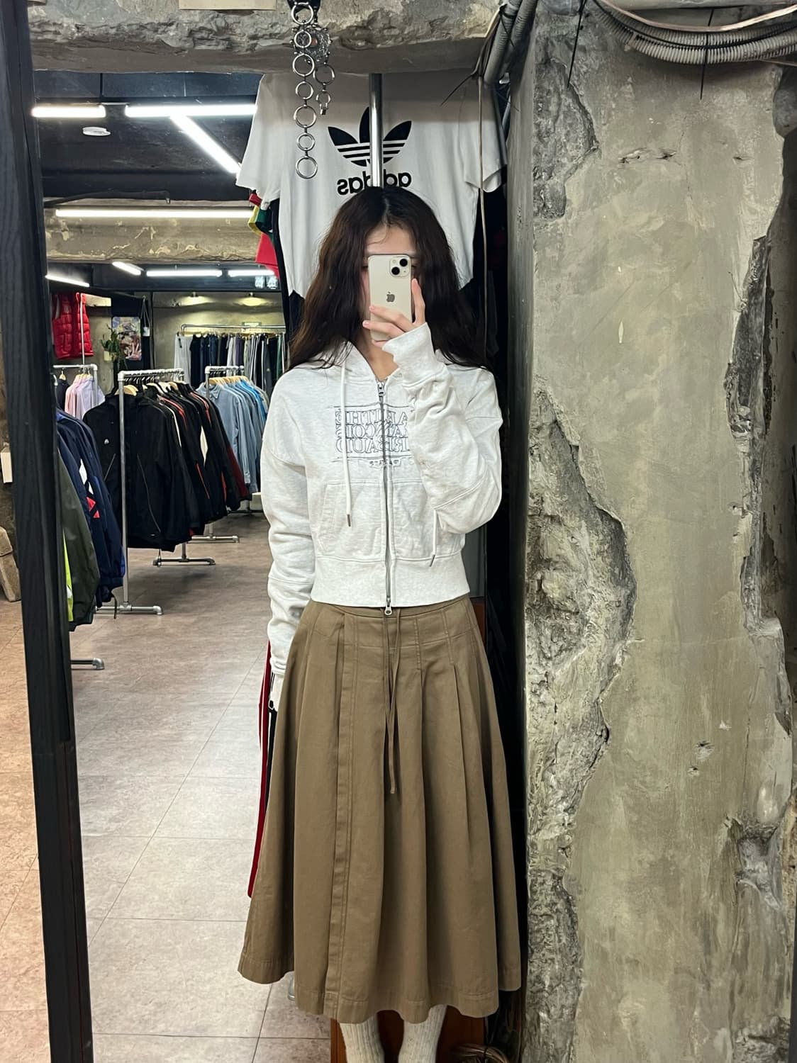 마르떼 프랑소와저버 크롭 투웨이 후드집업 그레이 S #csz2488 상품이미지2