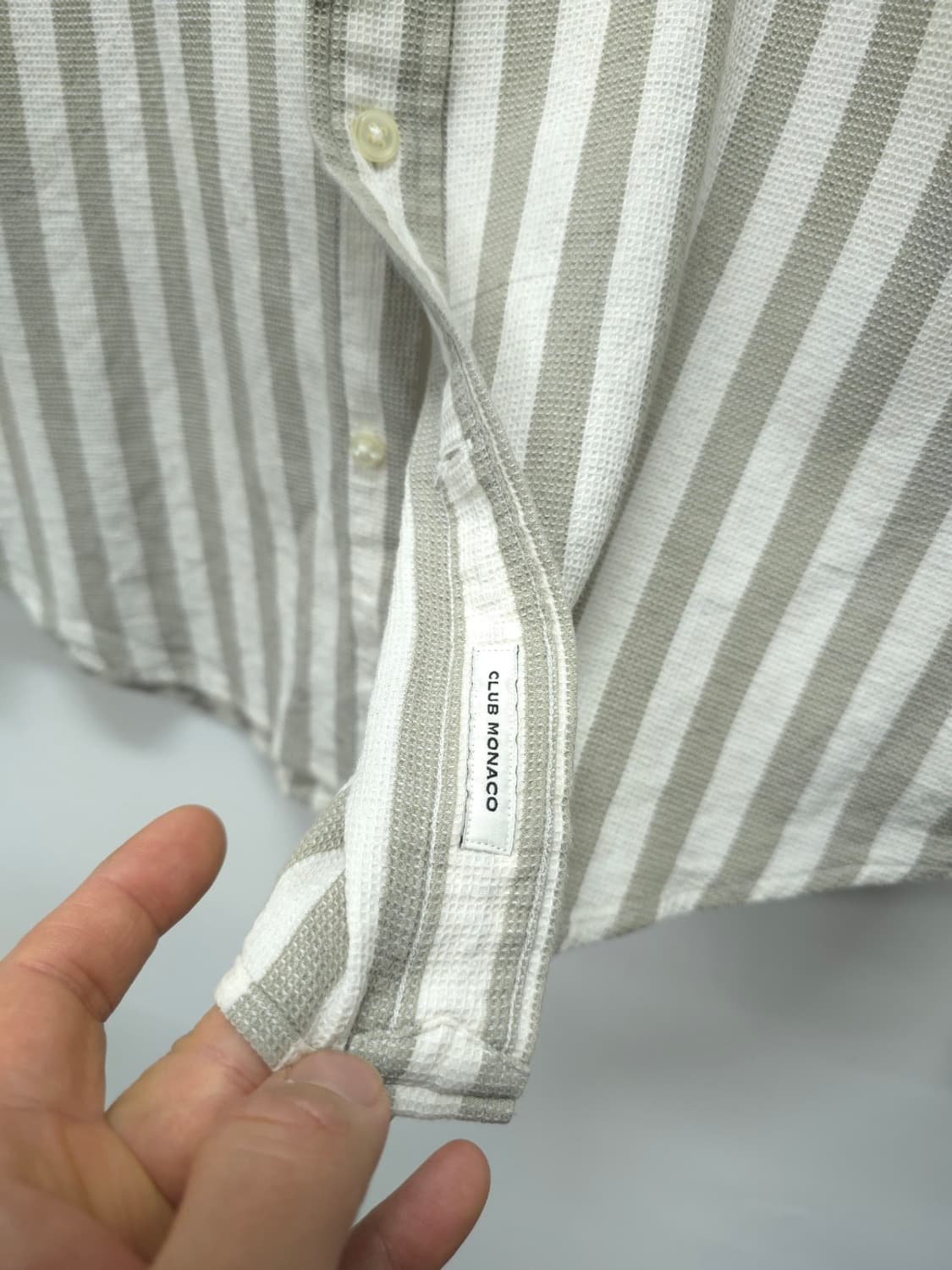 클럽모나코 와플 스트라이프 셔츠 (95~100) 상품이미지5