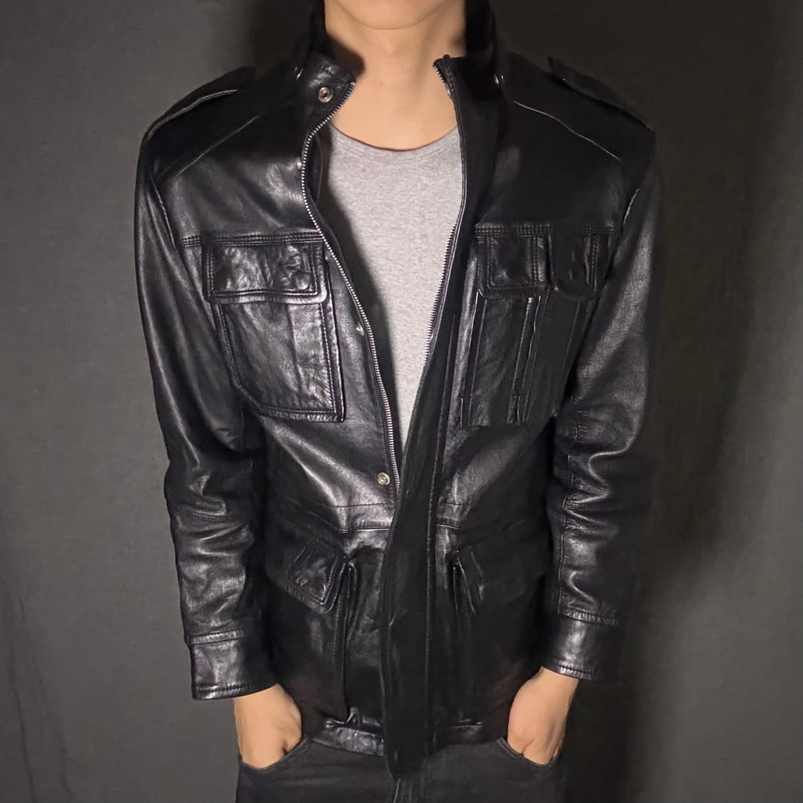 lamb skin leather coat jacket 상품이미지1