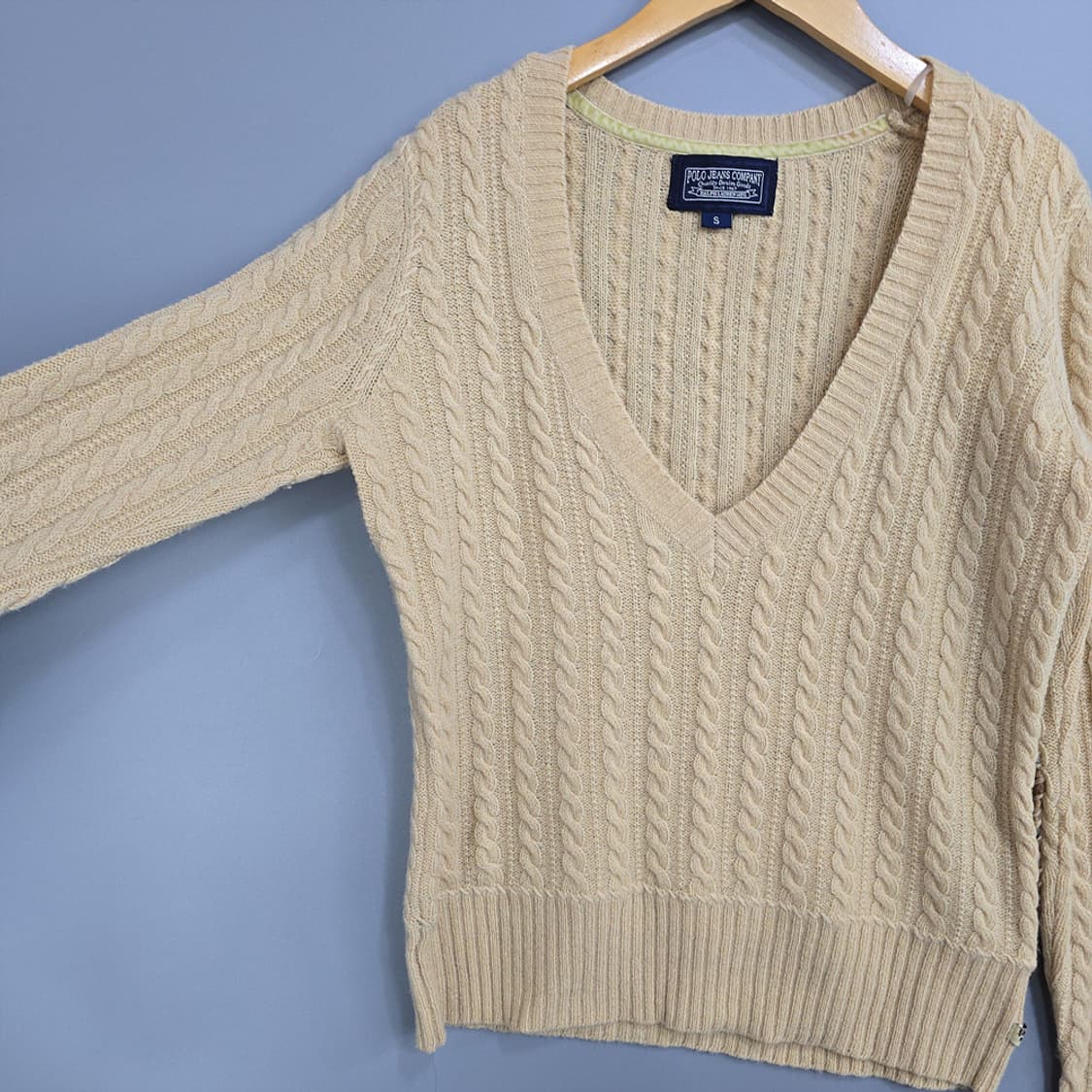 폴로 진스 Polo 케이블 브이넥 니트 S 상품이미지2