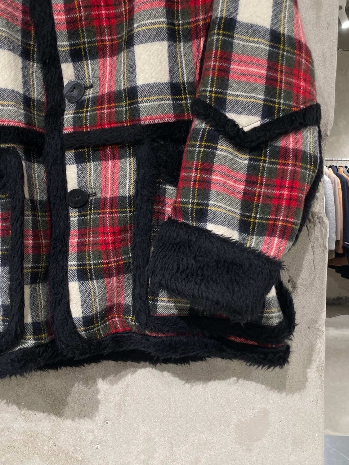 알썰틴 2018 플래드 체크 울 피코트 상품이미지5