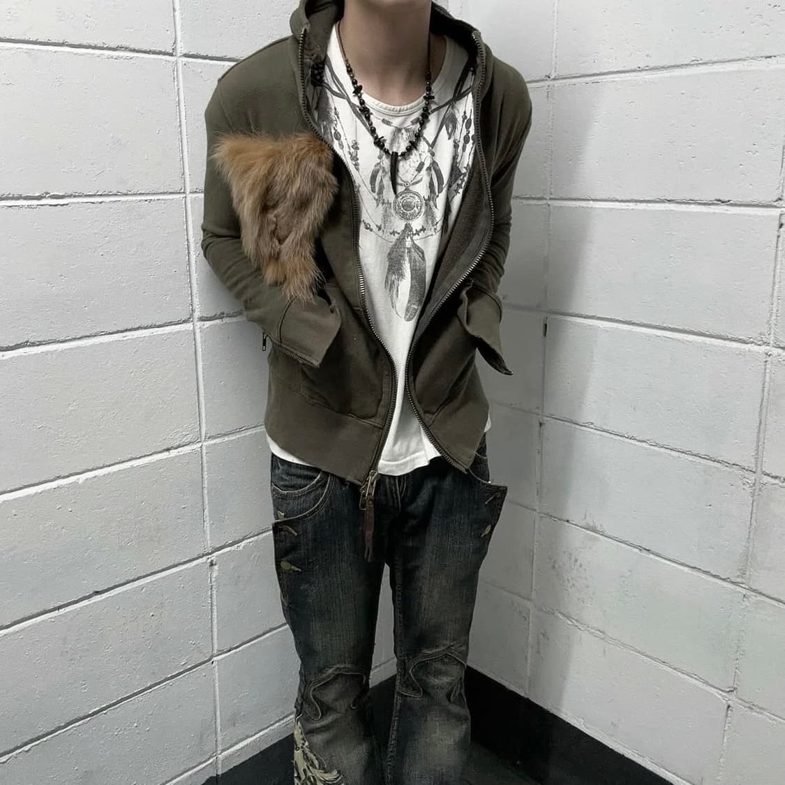 G.o.a 00’s archive fur hood jacket 상품이미지7