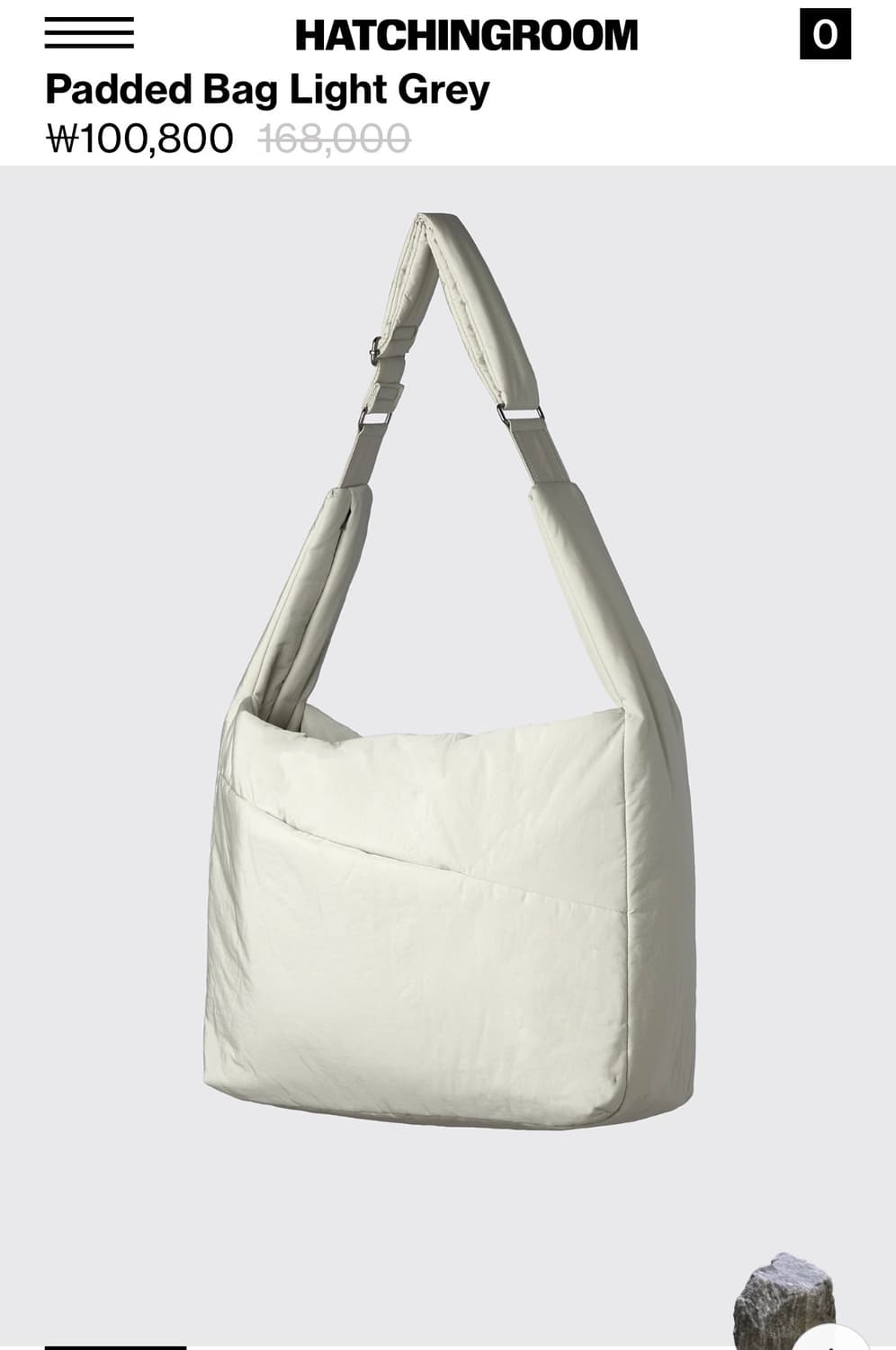 해칭룸 Padded Bag Light Grey 상품이미지2