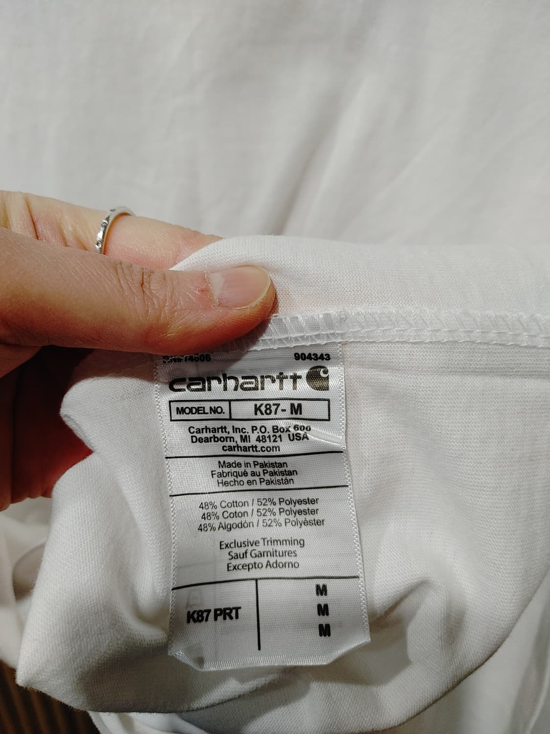 무배) 칼하트 오버사이즈 로고 티셔츠 (새상품) - M/tall 상품이미지5